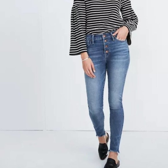 MADEWELL 10" High Rise Skinny Jeans Cordova Wash {3B35} - Picture 1 of 9